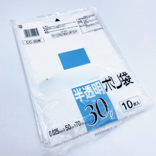 PLASTIC BAG　30L  White